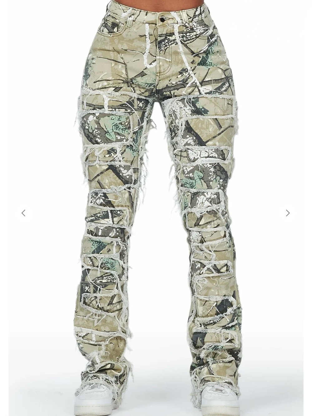 Women’s Rockstar Original Distressed Camouflage Flare Jeans